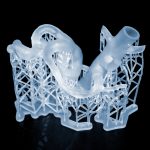 3d,Printed,Human,Heart,Prototype,Close-up.,Object,Photopolymer,Printed,On